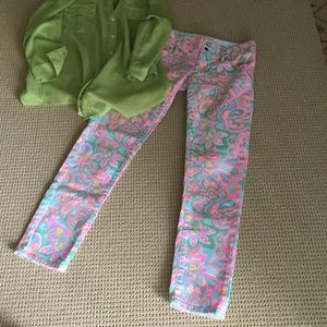 Lilly multi color jean pants